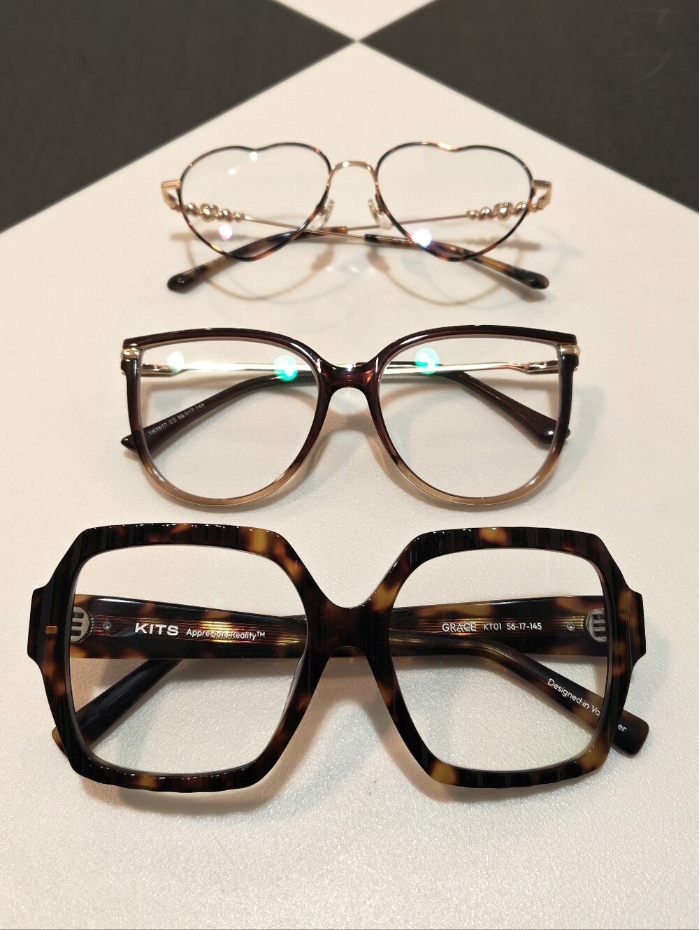 Set Of 3 Fashion Glasses (Blue Light, No Prescription)